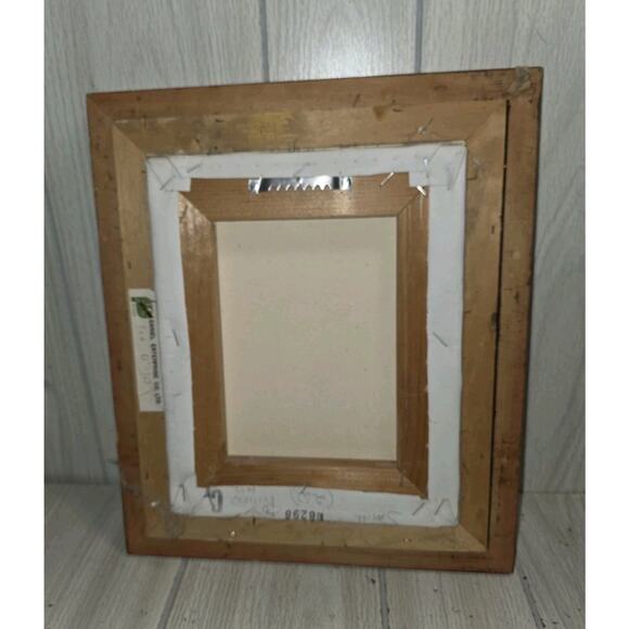 Vtg Asian Chinese Painting Cork Paper Bird Flowers Professionally Framed Signed - Picture 8 of 9